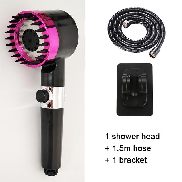 3 Modes High Pressure Shower Head Filter Massage Spa Pressurized Shower Set with Hose Rainfall Spray Nozzle Bathroom Accessories