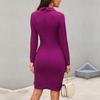 2 Farben Neue Mode Damen OL-Stil Langarm Formeller Blazer Bodycon Kleid S-XXL