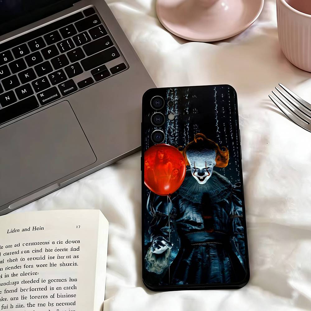 Art the Clown horror T-Terrifiers Phone Case For Samsung S25,S24,S21,S22,S23,S30,Ultra,S20,Plus,Fe,Lite,Note,10,Black Cover