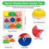 IQ Training Educational Interactive Intelligence Colorful Parrot Bird Toys Wooden Block Puzzles