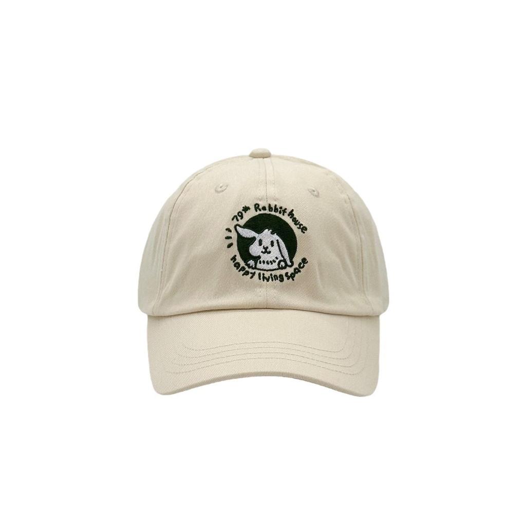 Hat Women's Personality Cute Rabbit Embroidered Baseball Hat Couple Street Korean Version Versatile Soft Top Baseball Cap Sun Protection Summer
