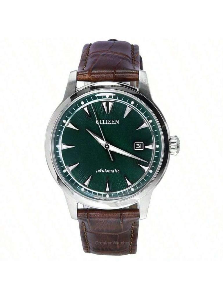 Citizen NK0001-25X Herren Automatikuhr Mechanisch „Kuroshio ’64“ Asien Limitierte Edition mit Braunem Lederarmband