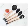 Mångsidigt Svart Silikon och Rostfritt Stål Köksredskapsset Tolvdelat Non-stick Matlagningsnödvändigheter