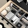 6Pcs Clear Desk Drawer Organizers Set Stackable Bathroom Storage Makeup Organizer Transparent Storage Box Bins Kitchen Gadget