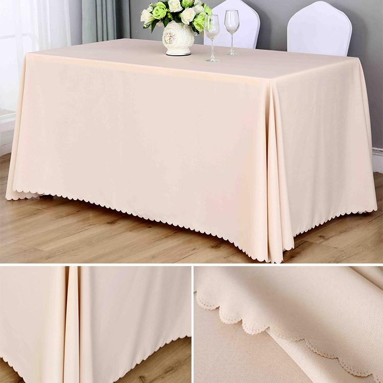 Conference Table Tablecloth Hotel Office Exhibition Advertising Ground Marketing Solid Color Red And White Rectangular Tablecloth Fabric