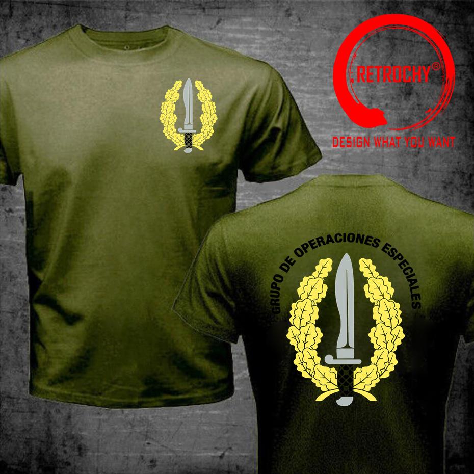 Camiseta Grupo De Operaciones Especiales Espaa Tshirt Spain Fashionable Unisexs Unisexs Printed Casual Shortsleeved T Shirt Unisex
