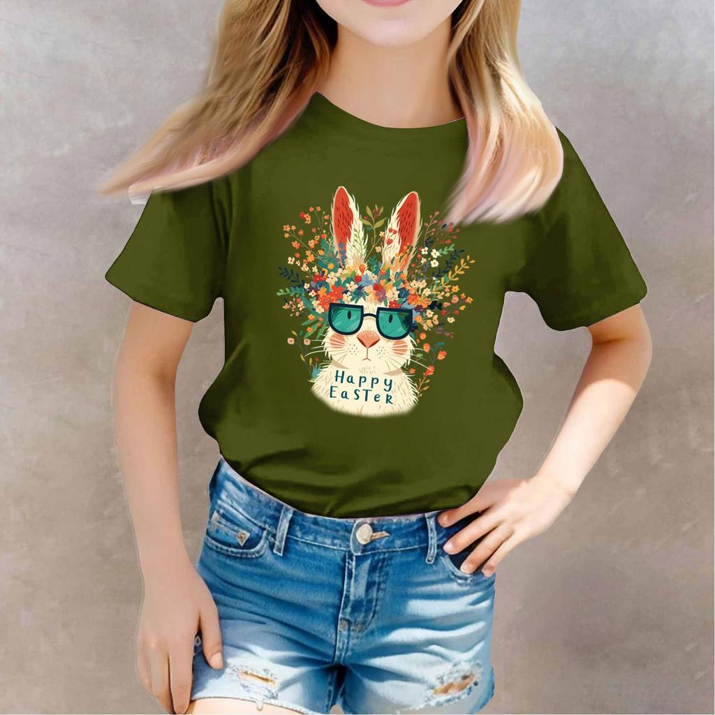 Toddler Girl Boy T-Shirts Kids Top Boys And Girls Printed Short Sleeved T-shirt