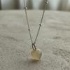 Melliv Silver Heart Plump Mother-of-Pearl Necklace_mvn36