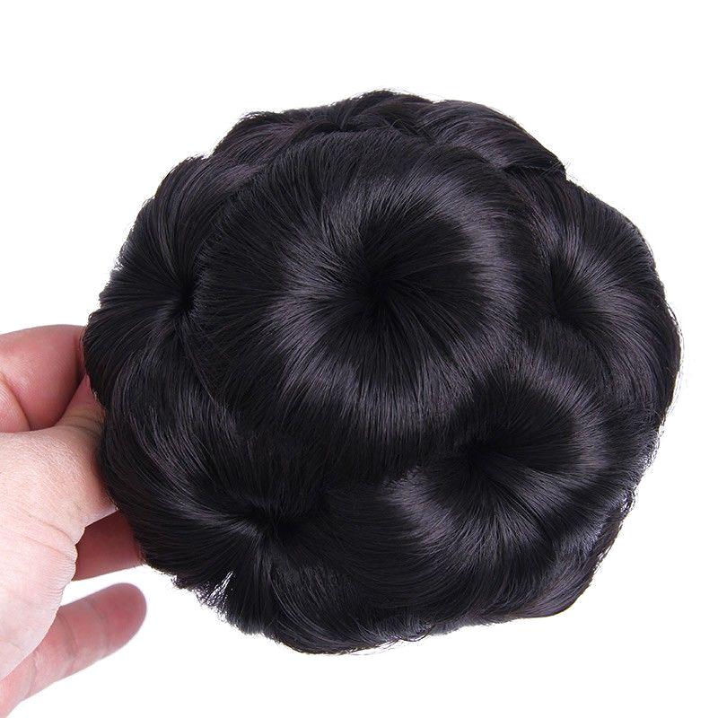 

Synthetic Hair Bun Nine Flowers Bud Wig Bag Hair Clips For Women Ponytail Claw Clip Lifelike Hairpiece Styling Tools