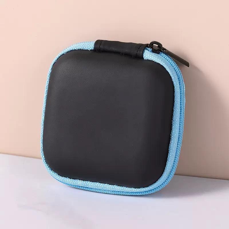 Tragbare Quadratische EVA Kopfhörer USB-Flash-Laufwerk Datenkabel Reißverschlussetui Aufbewahrungsbox Organizer-Tasche Heim Büro & Geschäftsreisen Reisezubehör