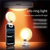 USB Rechargeable Rings Light Adjustable Color Temperature Selfie Light For Phone Laptop Live Broadcasts