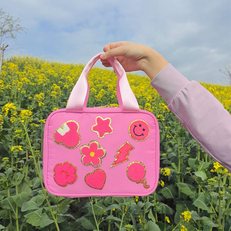 Foldable Waterproof Nylon Lunch Bag with Insulated Aluminum Foil for Kids