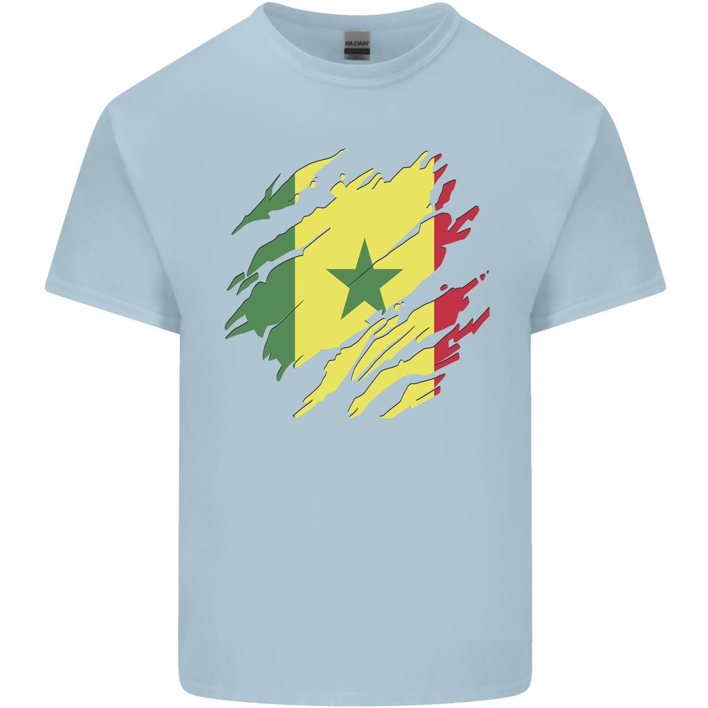 Torn Senegal Flag Senegalese Day Football Unisexs Light Cotton TShirt