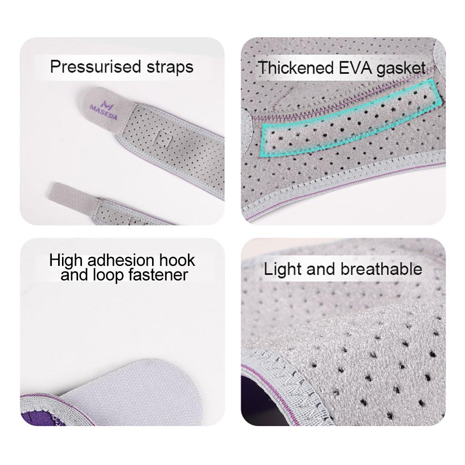 1/2 st Andningsbar Knästöd Förtjockad Eva Minska Meniskskada Skydda Knäskålen Dubbel Rem Trycksättning Knäskydd