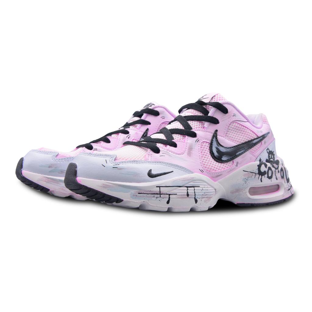 Nike Air Max Fusion Tkanina Amortyzacja Wsparcie Lekkie Niskie Cholewki Poduszka Powietrzna Codzienne Buty do Biegania Damskie Różowo-Fioletowe CJ1671-100(Zespół257-)