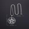 Stainless Steel Mysterious Pentagram and Angel Symbol Pendant Necklace
