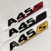 3D ABS Chrome Black Red Letters Car Trunk Badge Sticker For Mercedes Benz A45 AMG W177 W176 A45S Emblem Logo Auto Accessories