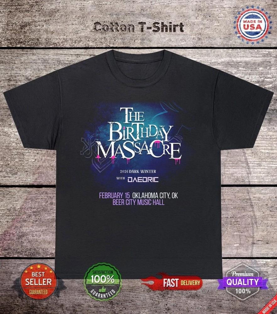 HOT The Birthday Massacre 2026 Dark Winter Tour Black Shirt S5XL T167 Unisex T-Shirt M
