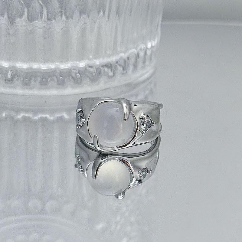 Full Of Diamonds, Zircon, Small And Exquisite Open Ring, Niche Design, Index Finger Ring, Simple Light Luxury, High-End Simple Accessories