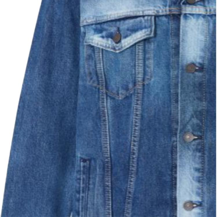 Levis Washed Denim Jacket With Single-Breasted Collar Men Jackets Blue A5782-0007