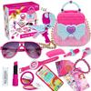 OTONOPI Make-up Spielzeugset mit Handy und Perfekt für Mädchen und ab 6 Jahren und Verkleidungs-Weihnachtsgeschenkset, 17-teiliges Handy, Uhr, Schlüssel, Nicht färbend, Kinder,