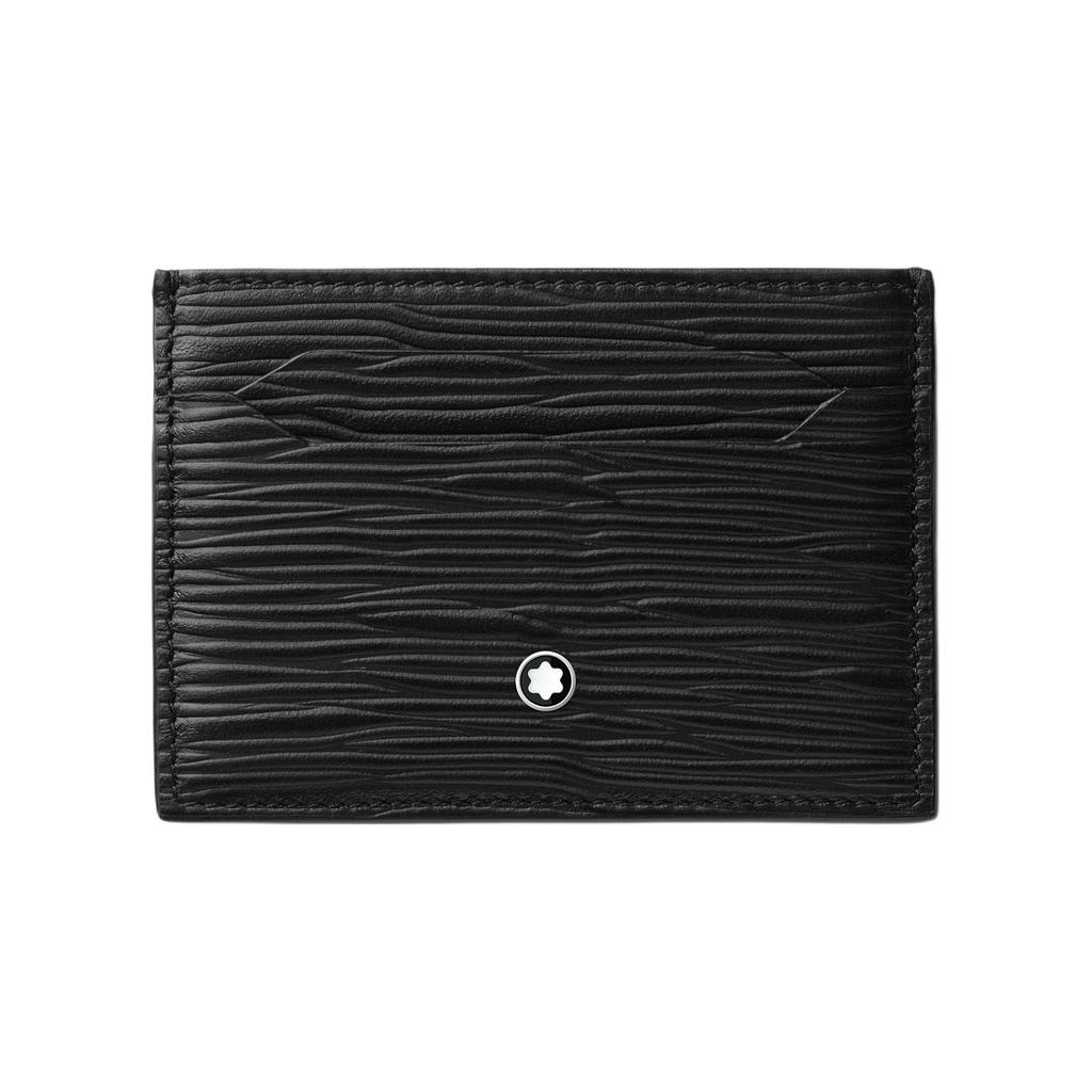 Montblanc Meisterstück 4810 Series Hexagonal White Star Logo 5 Card Slot Leather Card Holder Men Card Holder Black 130930