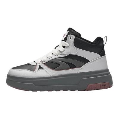 Muffin Fleece Comfortable Versatile Warm Non-Slip High-Top Skate Shoes Women Sneakers Black Gray 922448907-3