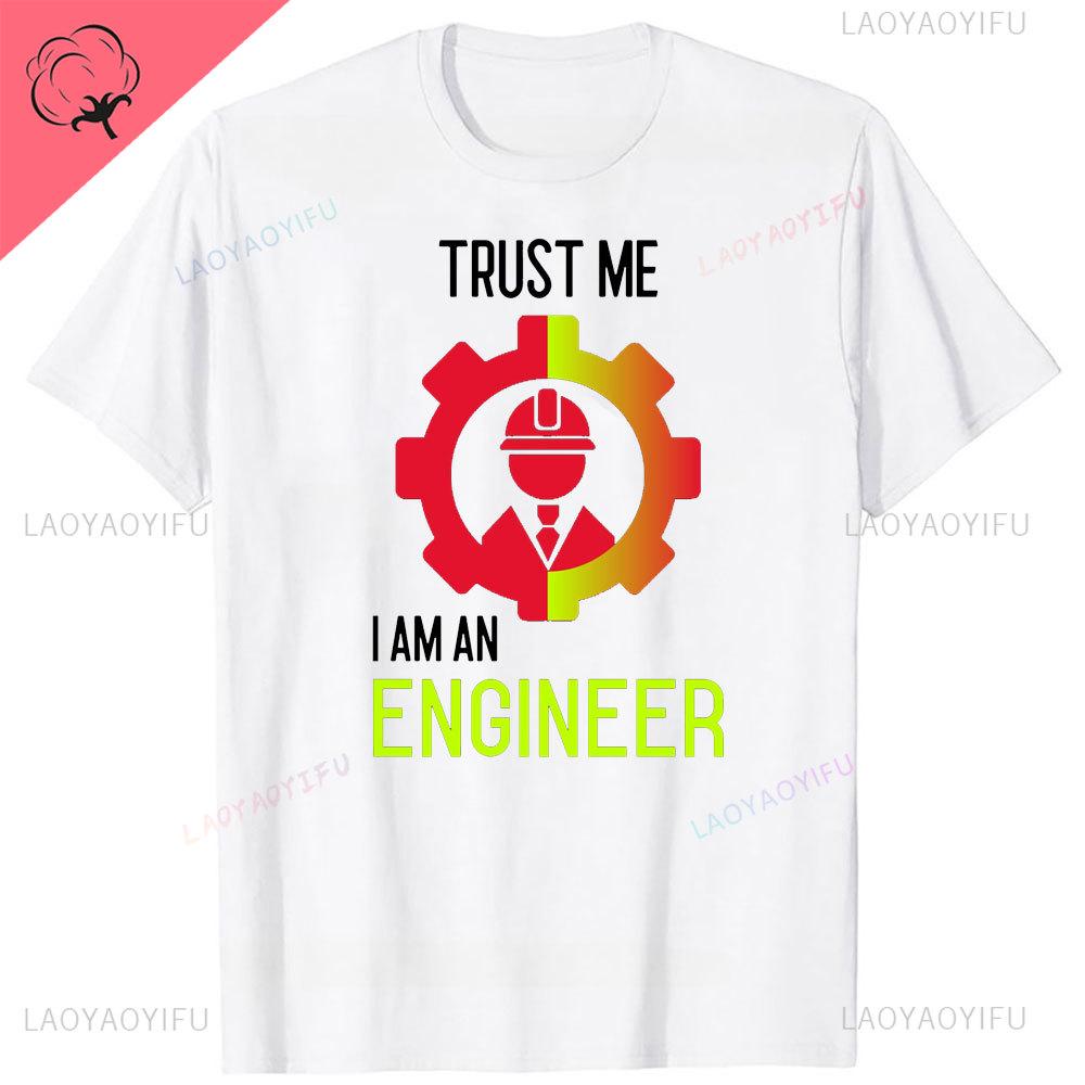 Funny Father Day T-shirt Men Trust Me I Am An Engineer Tshirt Geek Male Tops Letter Math Equation Print Tees Custom Students Tee