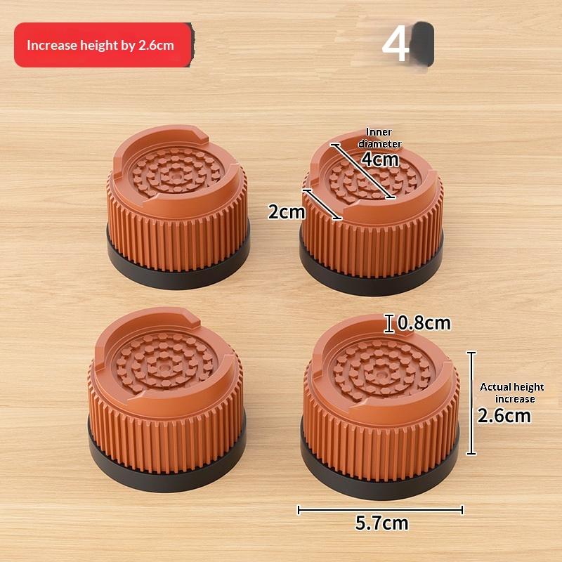 

4Pcs Non-Slip Quiet & Moisture-Proof Height Extenders Multi-Purpose Round Furniture Risers For Beds Sofas And Tables A1