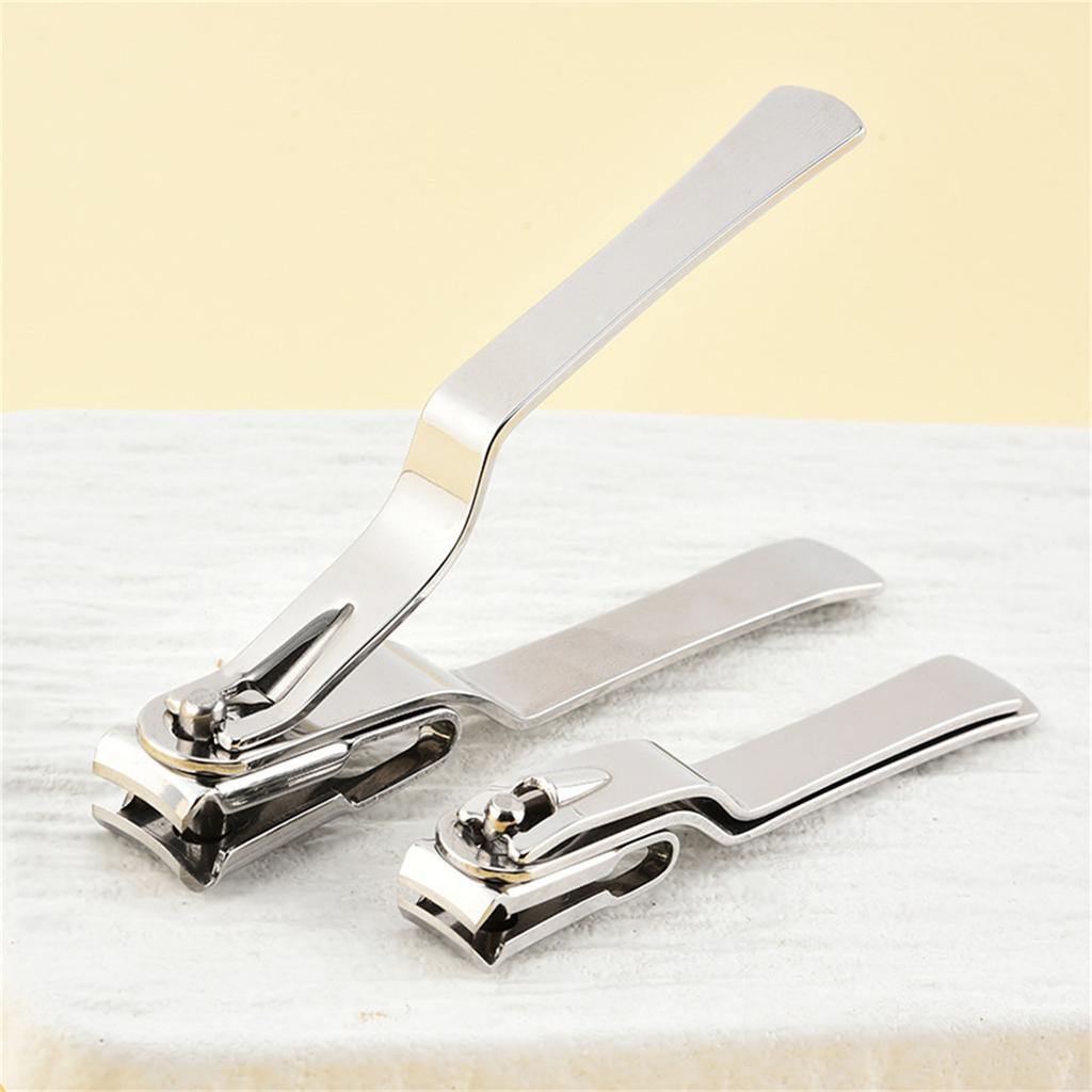 360 Degree Rotating Stainless Steel Nail Clipper With Anti Splash Design And Wide Blade For Thick Nails
