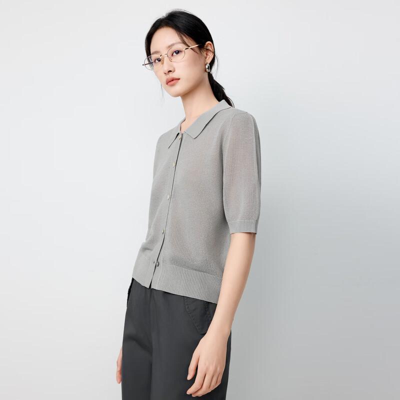 Elva' Island Women's Retro Short-Sleeve Knit Cardigan