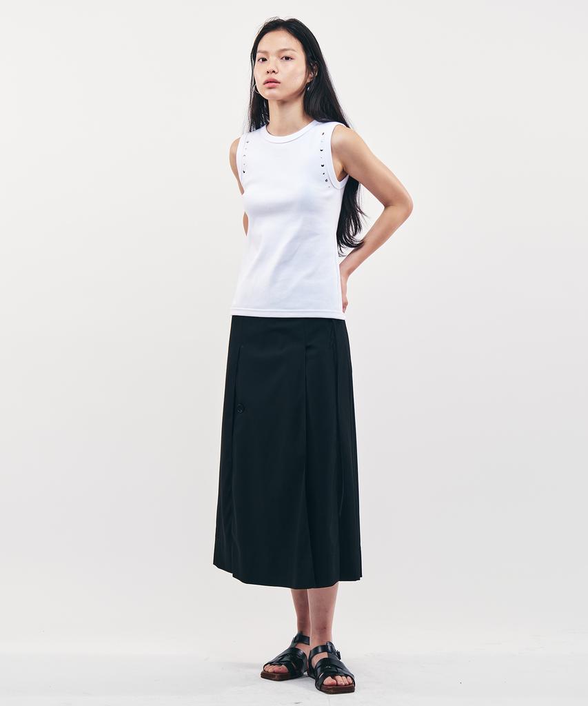 CITYBREEZE Studded Backhole Sleeveless_White