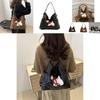 Chic Korean Style Cute Dog Tote Bag For Women With Fashionable Design In Black And Brown