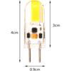 3W COB LED GY6.35 LED Bulbs,3W Bi-pin Base, AC/DC 12V Dimmable, G6.35/GY6.35 Base JCD LED Halogen Incandescent 20W Replacement Bulb 10-Pack (Color :