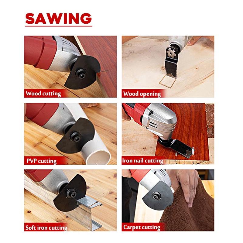 6 Variable Speed Sander Swing Tool Set Cutting Machine 720W Multi-Purpose Oscillating Polishing Trimming Tools 220V