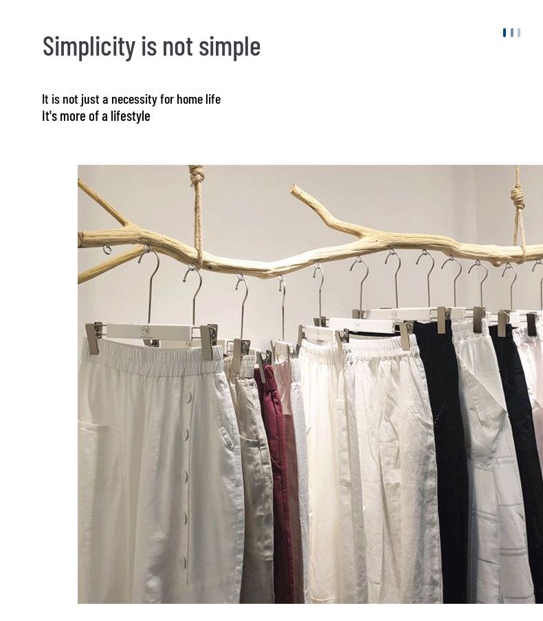 Pure White Plastic Hangers & Imitation Wood Grain Hangers with Pants Clips for Children's and Women's Clothing