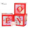 1st Birthday One Balloon Box Letter Print Clear Baby Shower Box Boy Girls Carnival Circus Birthday Decoration