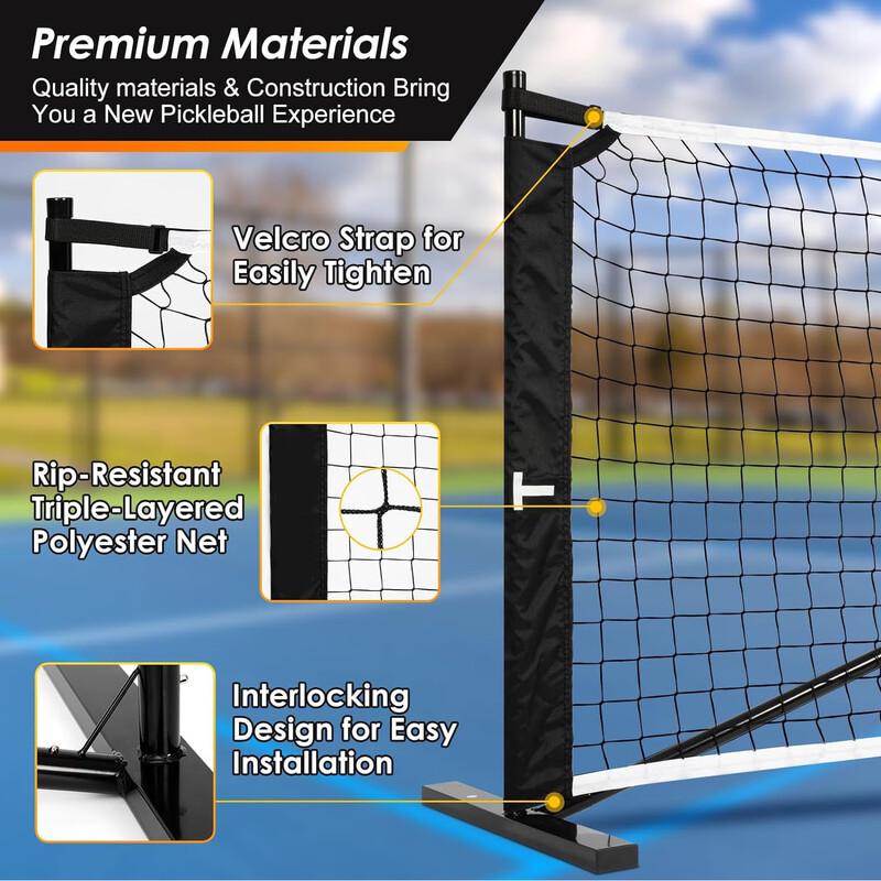 Yidong Portable Outdoor Pickleball & Tennis Net Set