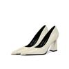 2025 Spring Summer Female Patent Leather Pumps Pointed Toe Women Shoes Elegant  High Heels Thick Heel