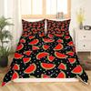 Watermelon Duvet Cover Set Green And Red Colour Polyester Comforter Cover King Queen Full Size For Kids Teens Adults Bedding Set