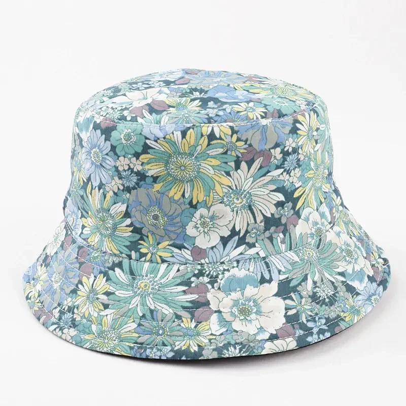 Freedom Outdoors Women's Yellow Spring And Summer Cotton Print Bucket Hat Fisherman Hat Outdoor Travel Sun Cap For Men And 160 56-58Cm