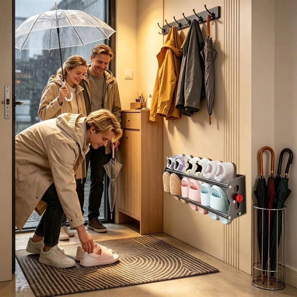 Wall Mounted Shoe Organizer No Drill Door Shoe Rack New Magnetic Shoe Rack Entryway