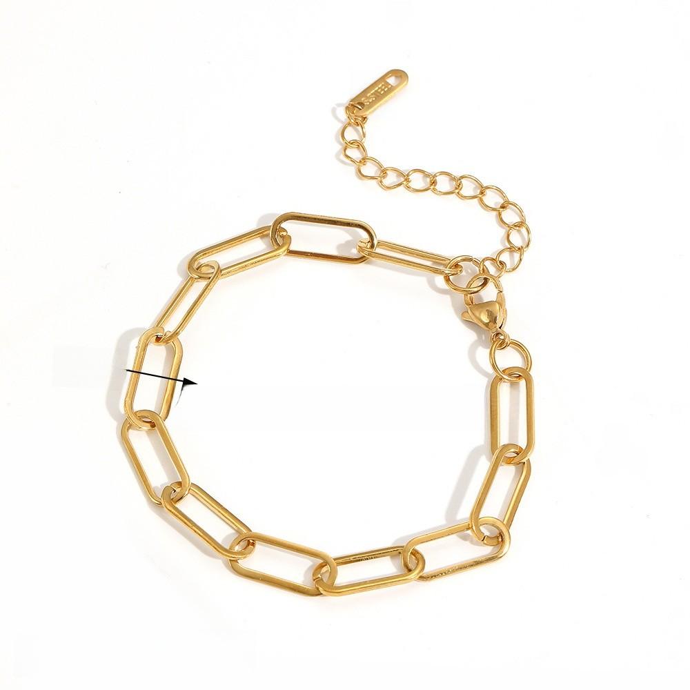 Light Luxury Geometric Stainless Steel Bracelet With Cz Inlay For Women Gift Sales Event