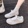 New comfortable soft sole retro mandarin duck shoelaces casual sports women's leather flat baseplate shoes