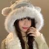 Warm Little Sheep Plush Hat Thickened Lei Feng Cap Soft Animals Beanie Hats  Winter Autumn