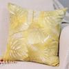 4 Pcs Double Sided Gold Foil Leaf Cushion Covers, Luxury Tropical Botanical Print Throw Pillow Cases (No Inserts)