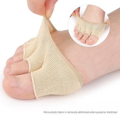 2PCS Half Foot Sweating Five Finger Sock Relief Gel Pad Hallux Valgus Protector Bunion Adjuster Pain Relief Straighten Bent Toes