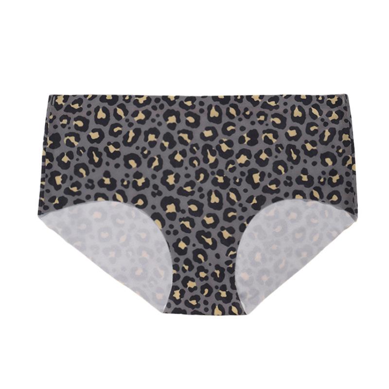Большой Размер Женское Весна и Лето Леопардовый Принт Удобные Эластичные Трусы-Слипы Сексуальные По Бедрам S