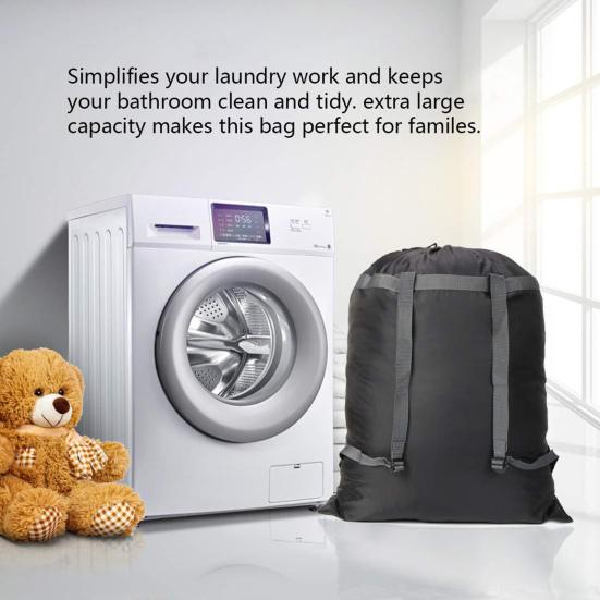 Functional Waterproof Reusable Laundry Bag Sturdy Travel Accessory