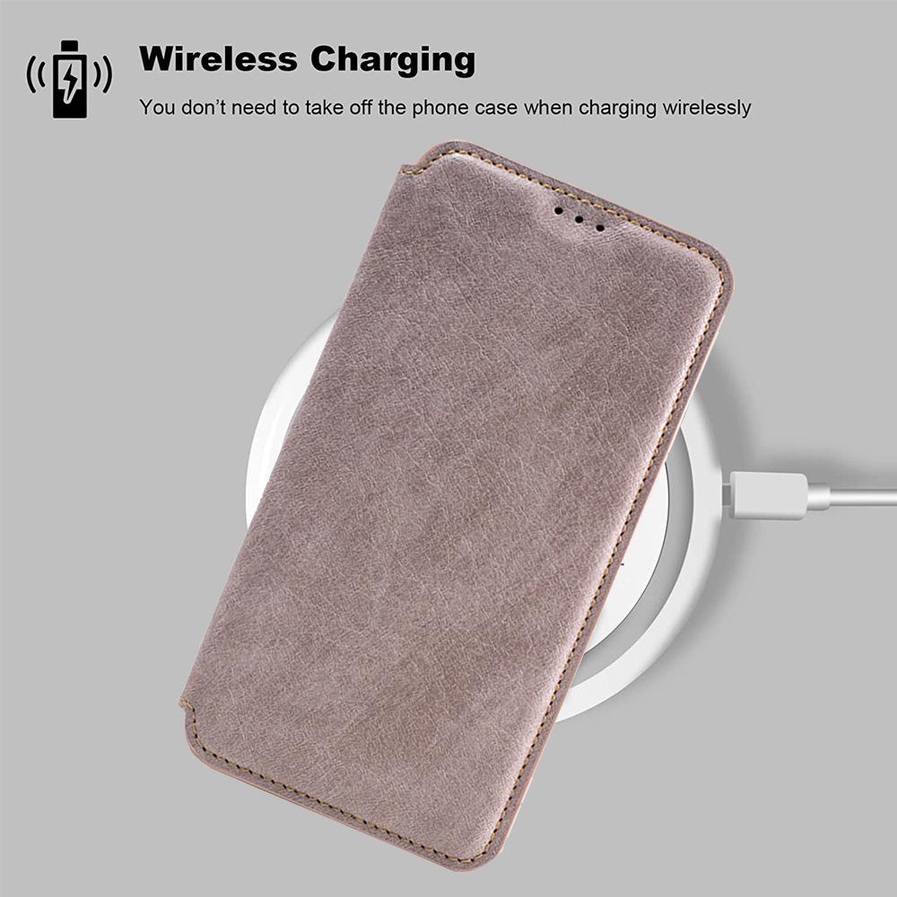 For iPhone 17 Pro Case Compatible with MagSafe Wallet Stand Leather Flip Phone Cover